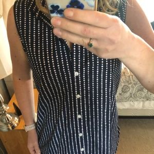 Sleeveless Button-Up Blouse